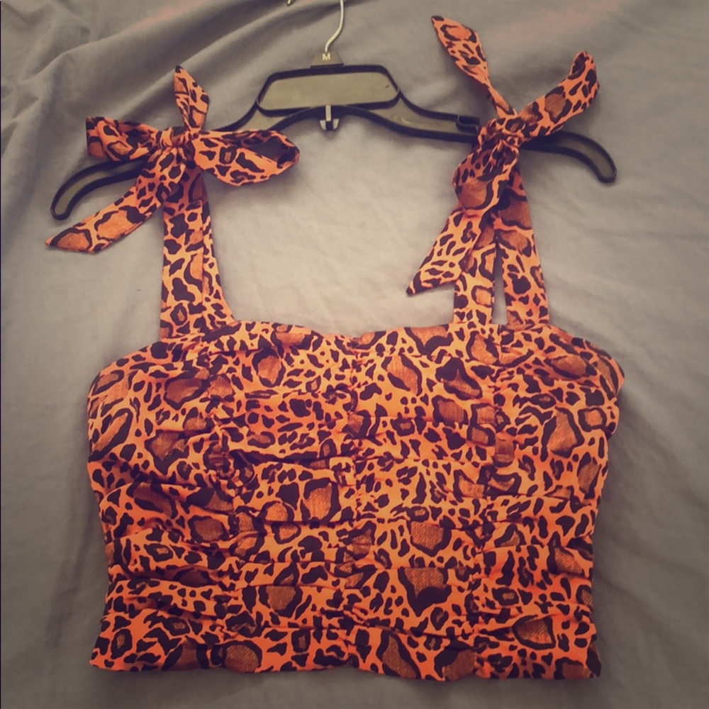 cheetah print suit top